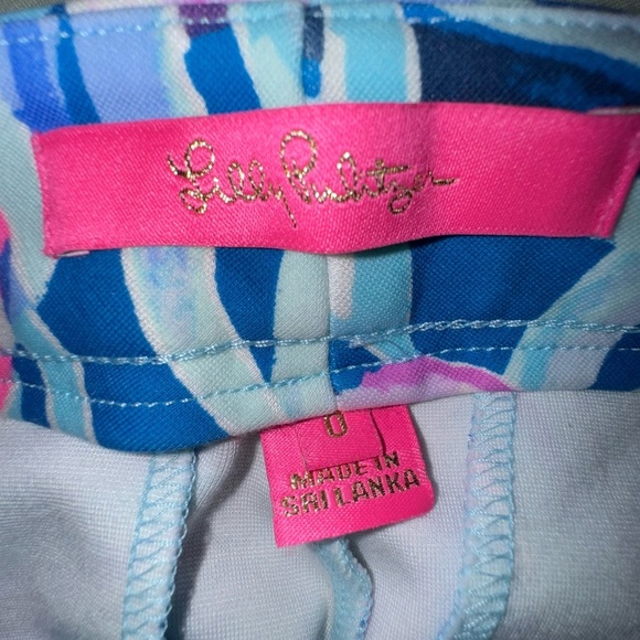 Lilly Pulitzer Kelly Knit Skinny Ankle Pants Mr Peacock Tweethearts SIZE 0 EUC - Picture 4 of 11